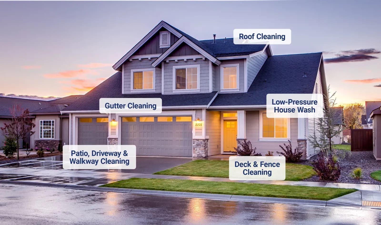 Commercial building soft washing in Charlotte NC