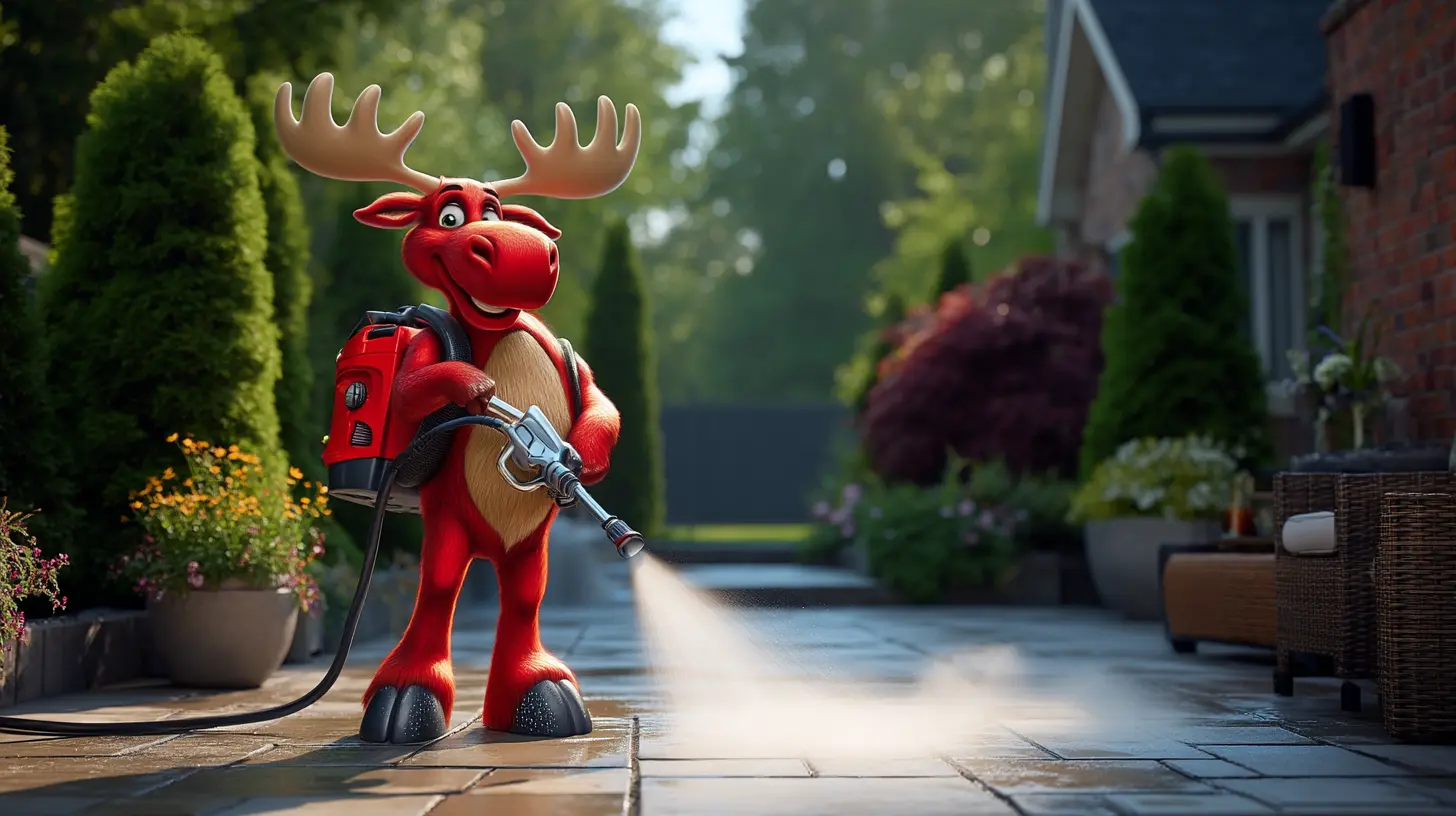 Professional pressure washing service by Red Moose Exterior in Charlotte NC