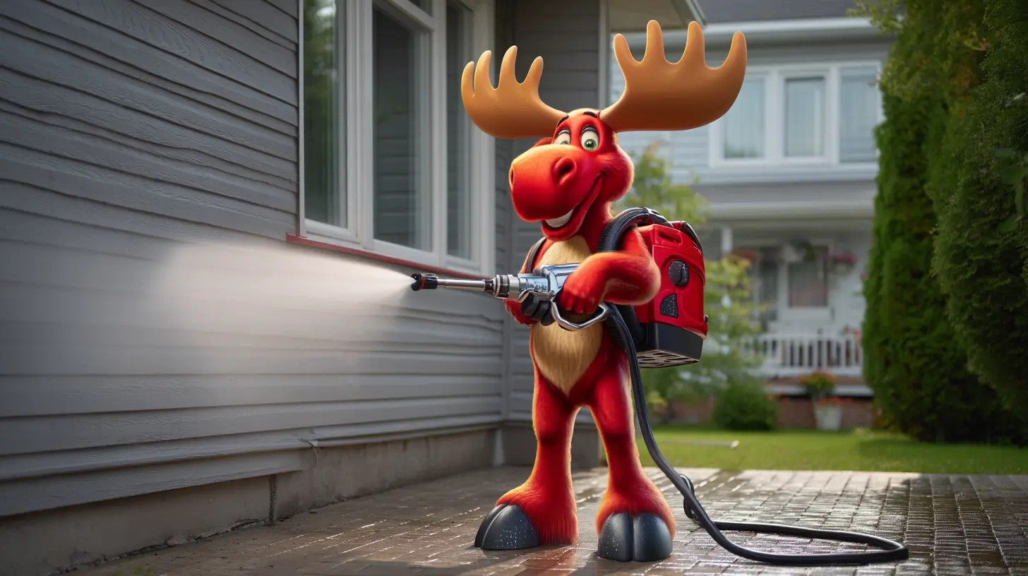 Professional soft washing service by Red Moose Exterior in Charlotte NC